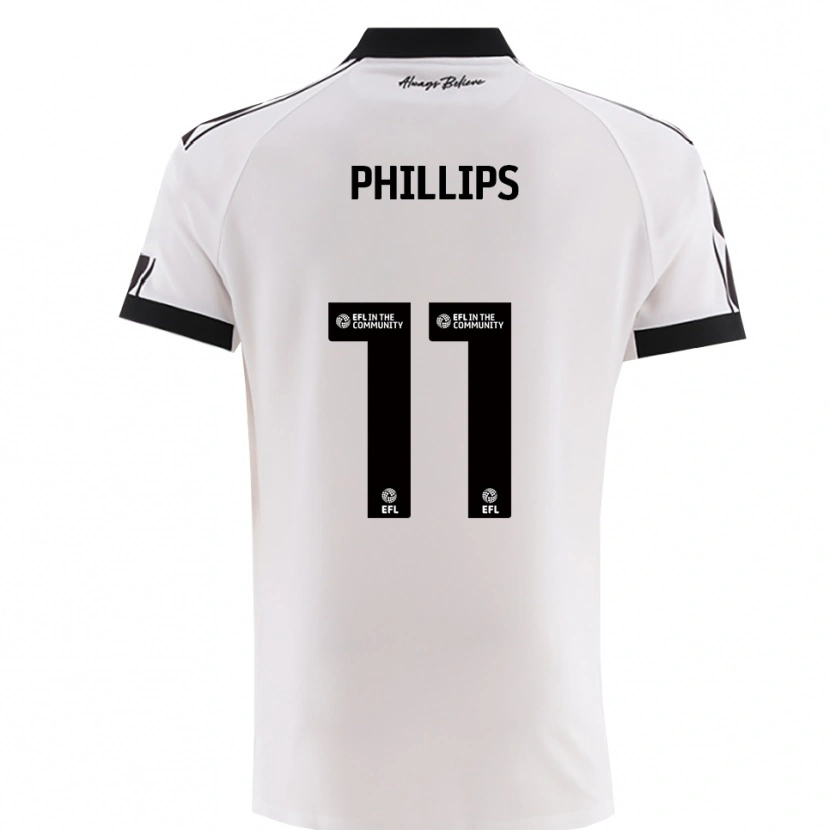 Danxen Damen Billy Phillips #11 Weiß Schwarz Auswärtstrikot Trikot 2025/26 T-Shirt