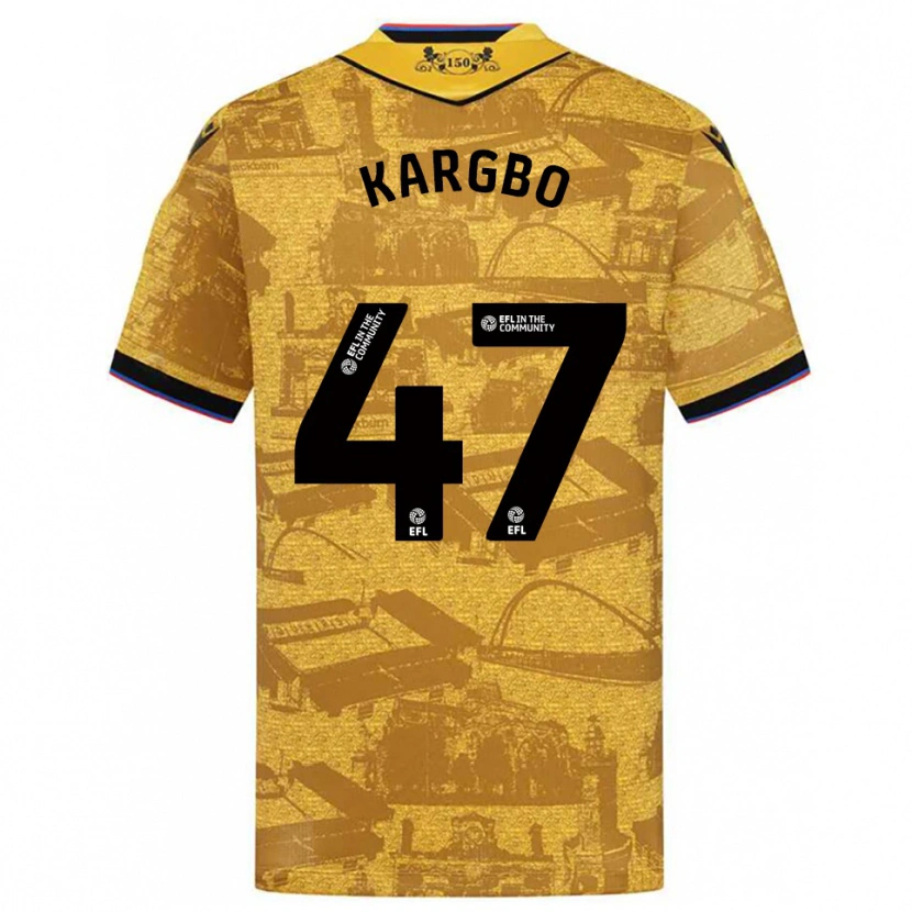 Danxen Damen Augustus Kargbo #47 Gold Schwarz Auswärtstrikot Trikot 2025/26 T-Shirt
