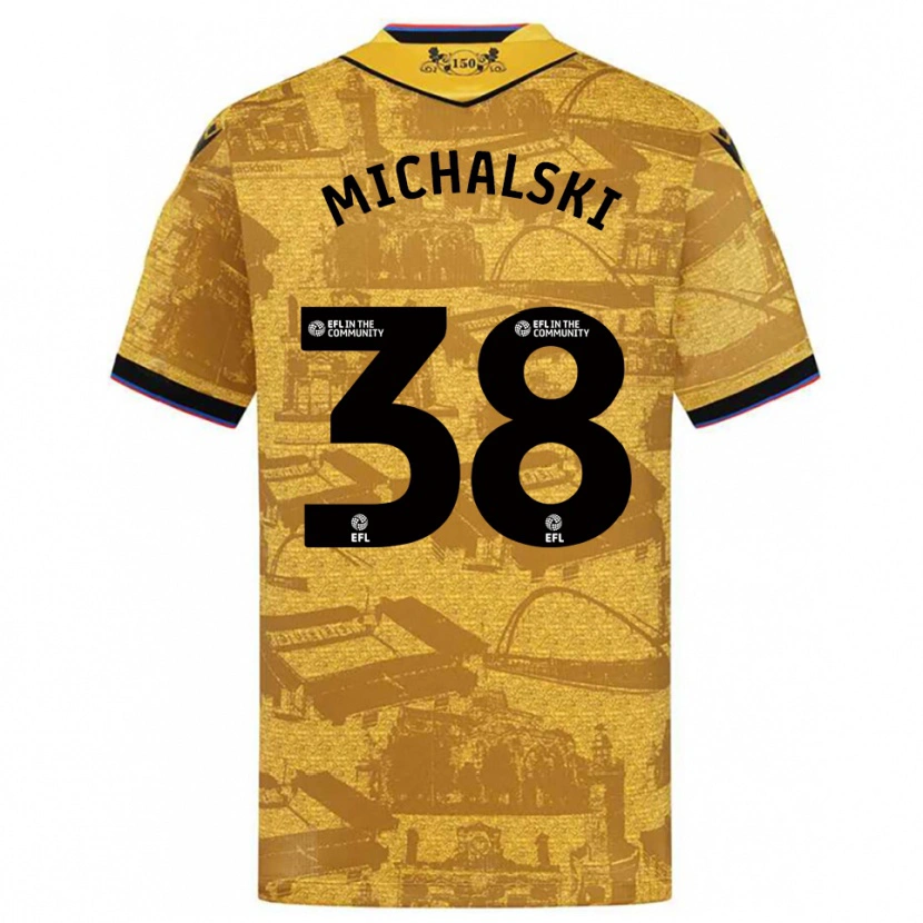 Danxen Damen Nicholas Michalski #38 Gold Schwarz Auswärtstrikot Trikot 2025/26 T-Shirt
