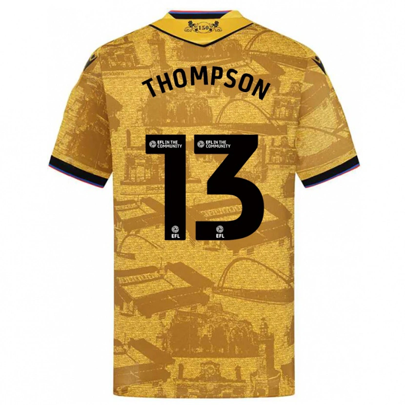 Danxen Damen Luke Thompson #13 Gold Schwarz Auswärtstrikot Trikot 2025/26 T-Shirt