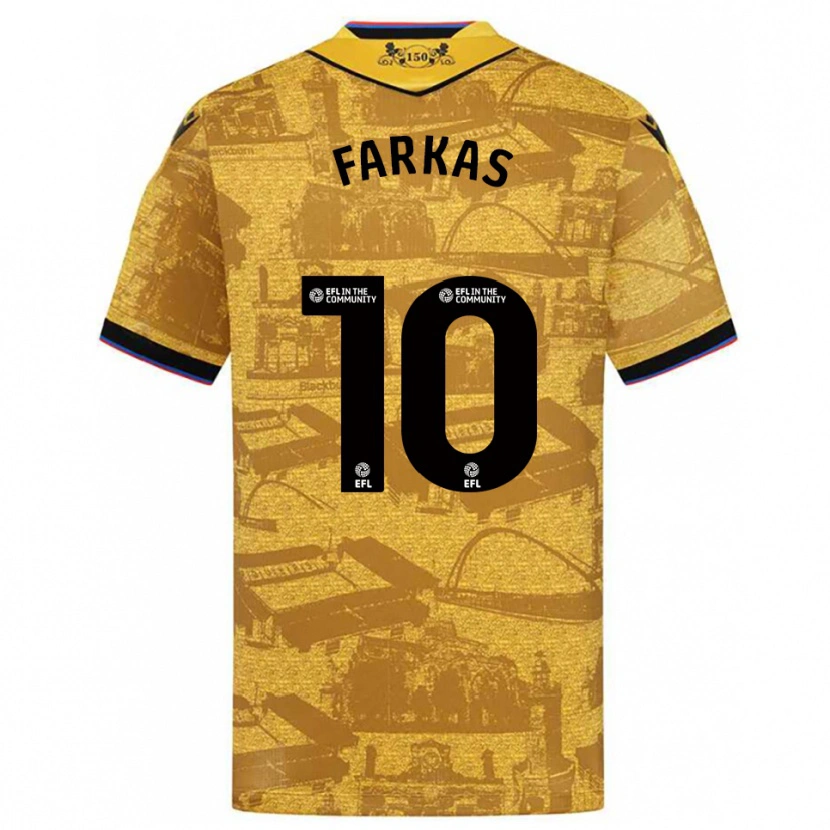 Danxen Damen Patrik Farkas #10 Gold Schwarz Auswärtstrikot Trikot 2025/26 T-Shirt