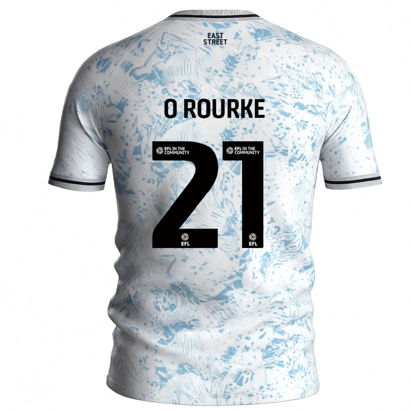 Danxen Damen Sophie O'rourke #21 Weiß Himmelblau Auswärtstrikot Trikot 2025/26 T-Shirt