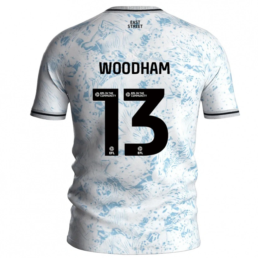 Danxen Damen Finley Woodham #13 Weiß Himmelblau Auswärtstrikot Trikot 2025/26 T-Shirt