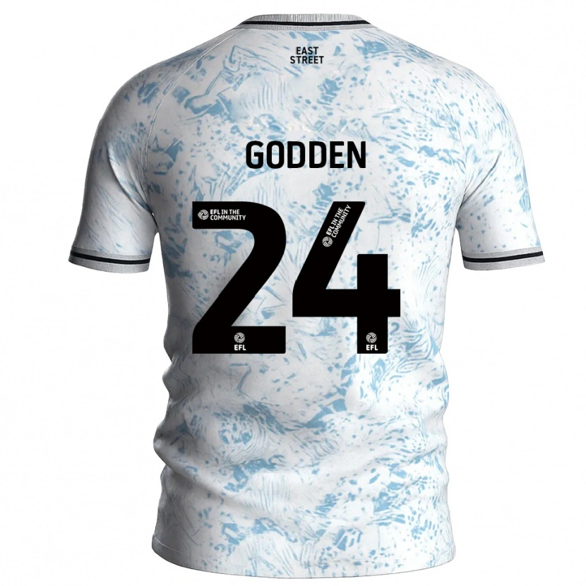Danxen Damen Matty Godden #24 Weiß Himmelblau Auswärtstrikot Trikot 2025/26 T-Shirt