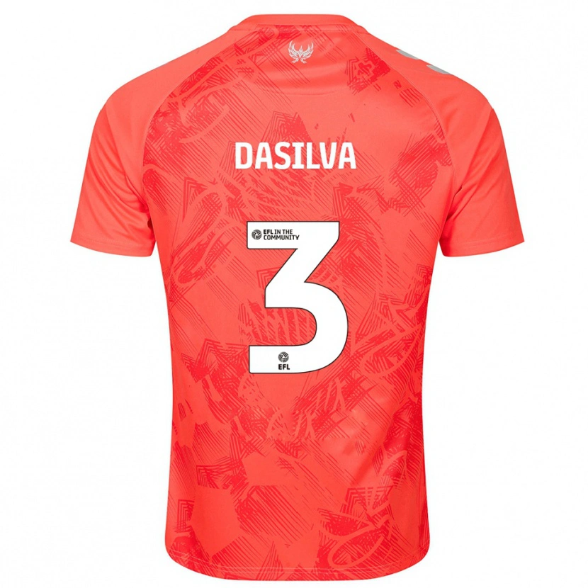 Danxen Damen Jay Dasilva #3 Orange Weiß Auswärtstrikot Trikot 2025/26 T-Shirt