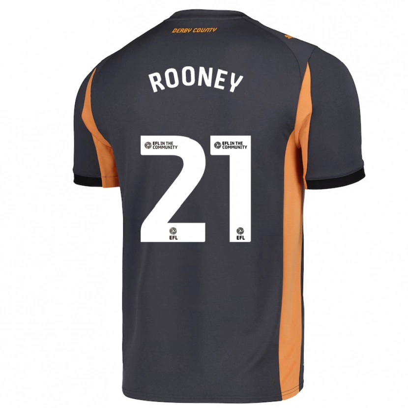 Danxen Damen Jake Rooney #21 Grau Orange Schwarz Auswärtstrikot Trikot 2025/26 T-Shirt