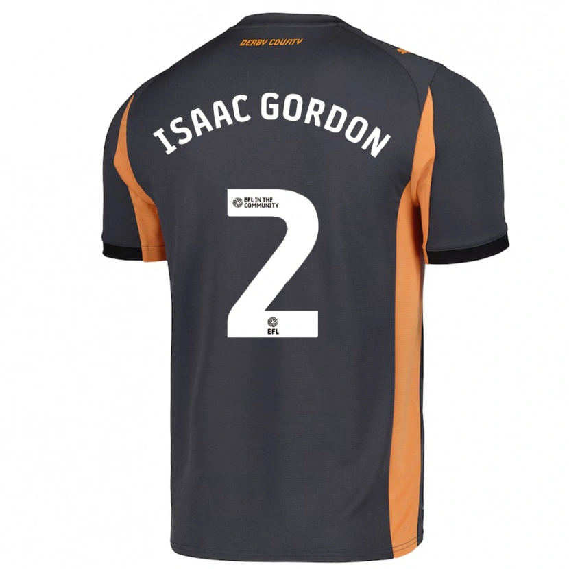 Danxen Damen Isaac Gordon #2 Grau Orange Schwarz Auswärtstrikot Trikot 2025/26 T-Shirt