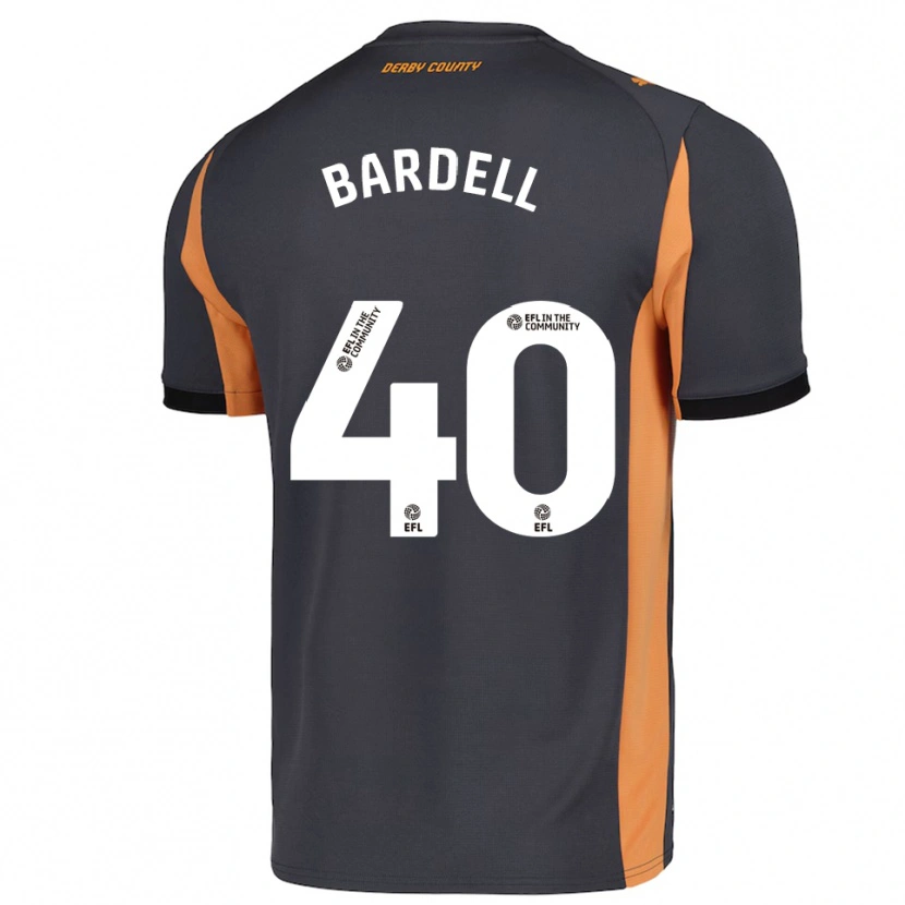 Danxen Damen Max Bardell #40 Grau Orange Schwarz Auswärtstrikot Trikot 2025/26 T-Shirt