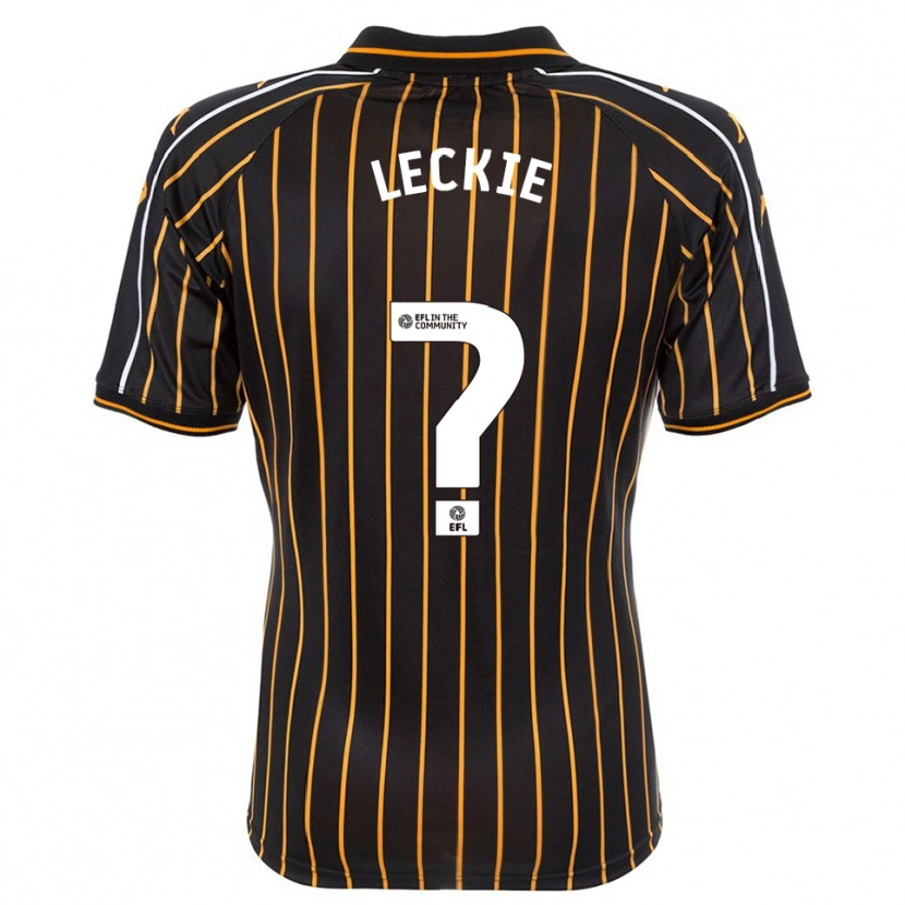 Danxen Damen Jack Leckie #0 Weiß Schwarz Auswärtstrikot Trikot 2025/26 T-Shirt