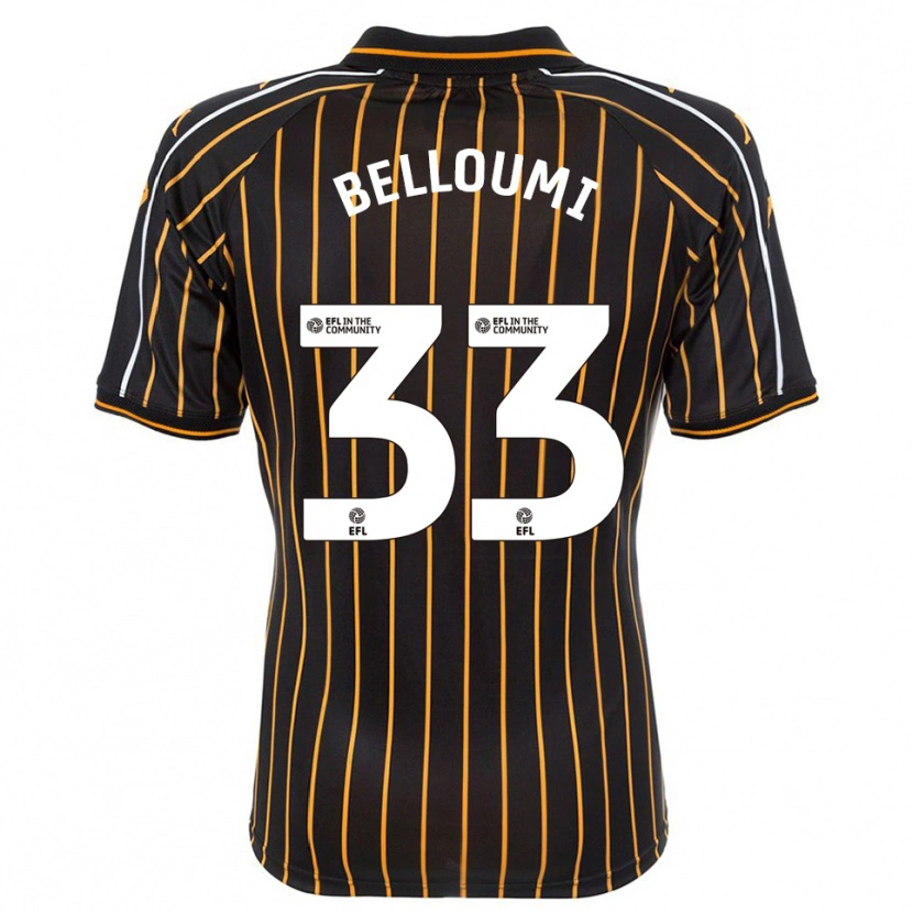 Danxen Damen Mohamed Belloumi #33 Weiß Schwarz Auswärtstrikot Trikot 2025/26 T-Shirt