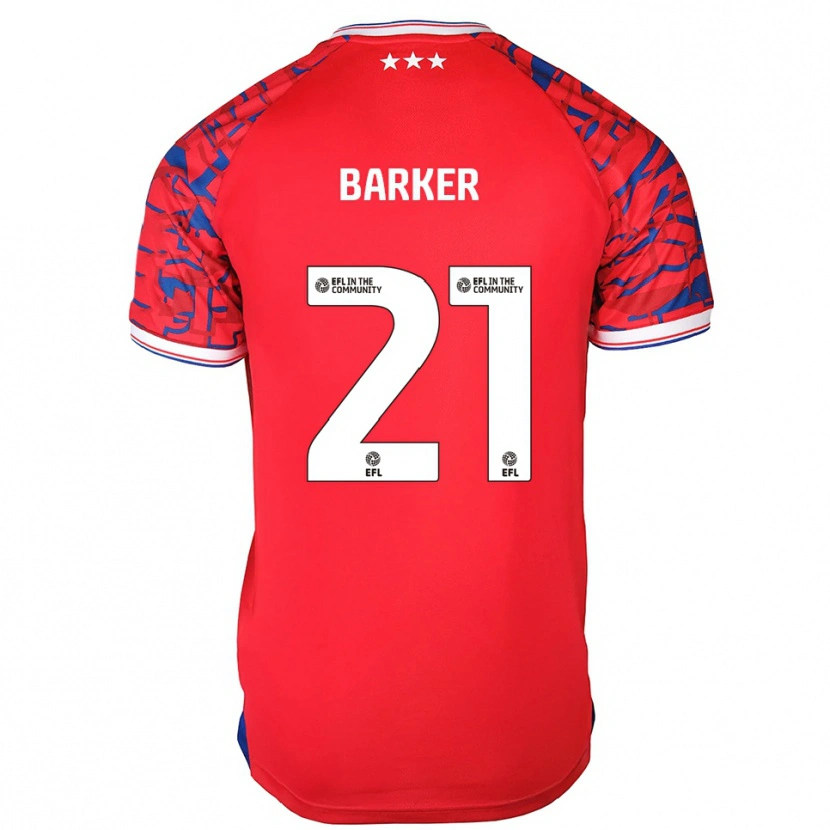 Danxen Damen Maisy Barker #21 Rot Blau Auswärtstrikot Trikot 2025/26 T-Shirt