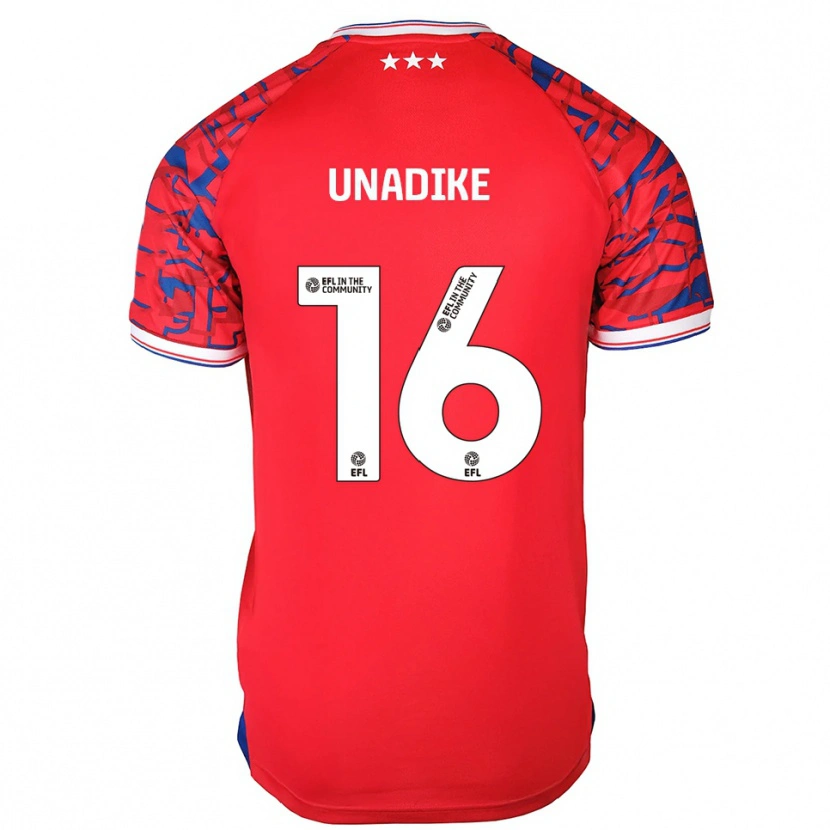 Danxen Damen Will Unadike #16 Rot Blau Auswärtstrikot Trikot 2025/26 T-Shirt