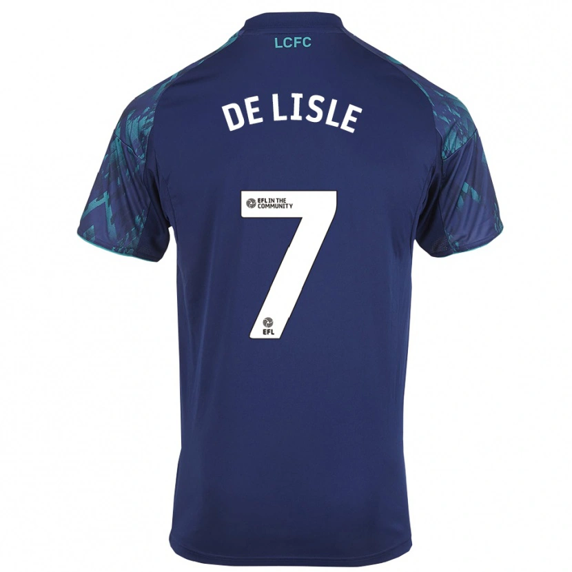 Danxen Damen Hugo De Lisle #7 Marinegrün Weiß Auswärtstrikot Trikot 2025/26 T-Shirt