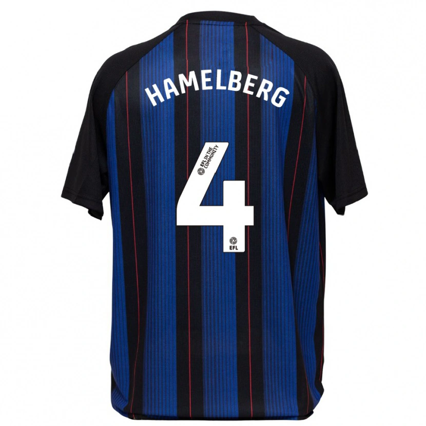Danxen Damen Eric Hamelberg #4 Blau Schwarz Auswärtstrikot Trikot 2025/26 T-Shirt
