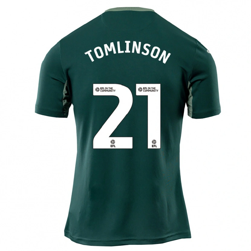 Danxen Damen Lauren Tomlinson #21 Grün Weiß Lila Auswärtstrikot Trikot 2025/26 T-Shirt
