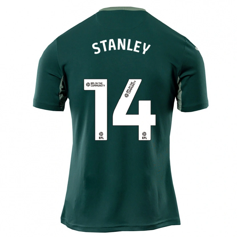 Danxen Damen Kathryn Stanley #14 Grün Weiß Lila Auswärtstrikot Trikot 2025/26 T-Shirt