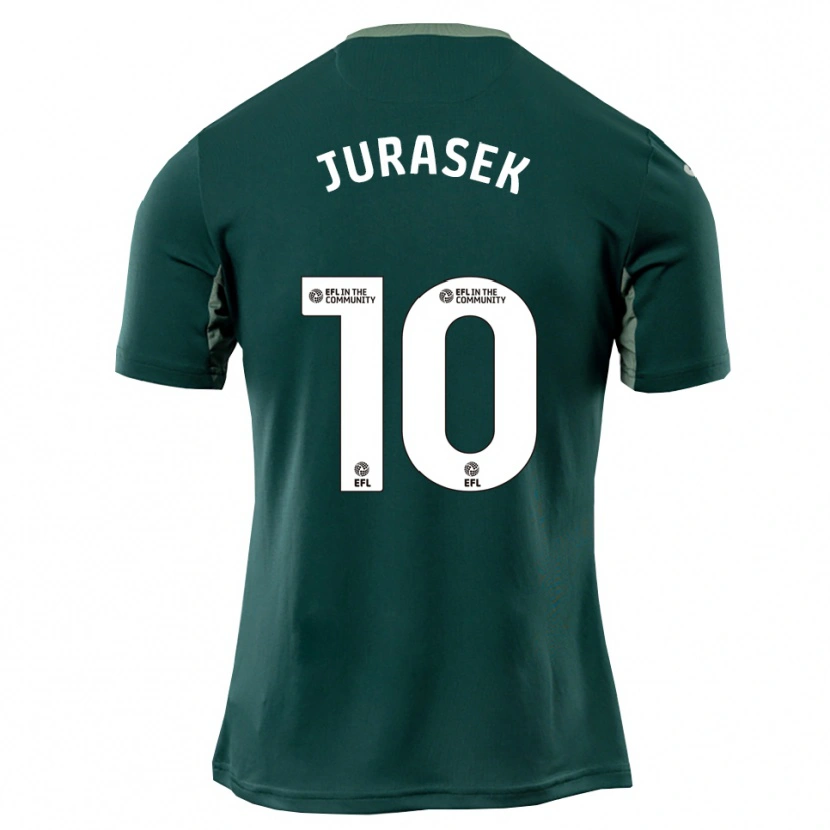 Danxen Damen Matej Jurasek #10 Grün Weiß Lila Auswärtstrikot Trikot 2025/26 T-Shirt