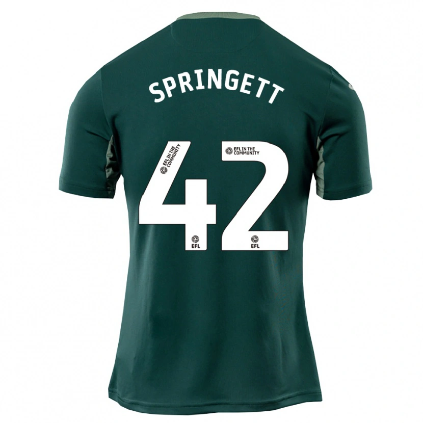 Danxen Damen Tony Springett #42 Grün Weiß Lila Auswärtstrikot Trikot 2025/26 T-Shirt