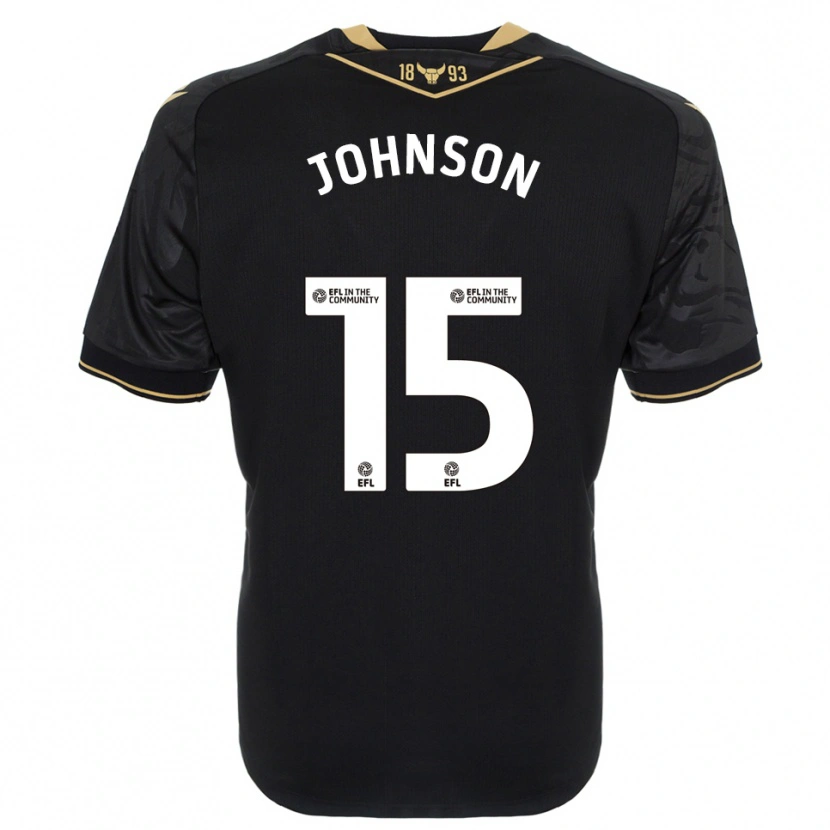 Danxen Damen Joshua Johnson #15 Schwarz Gold Auswärtstrikot Trikot 2025/26 T-Shirt