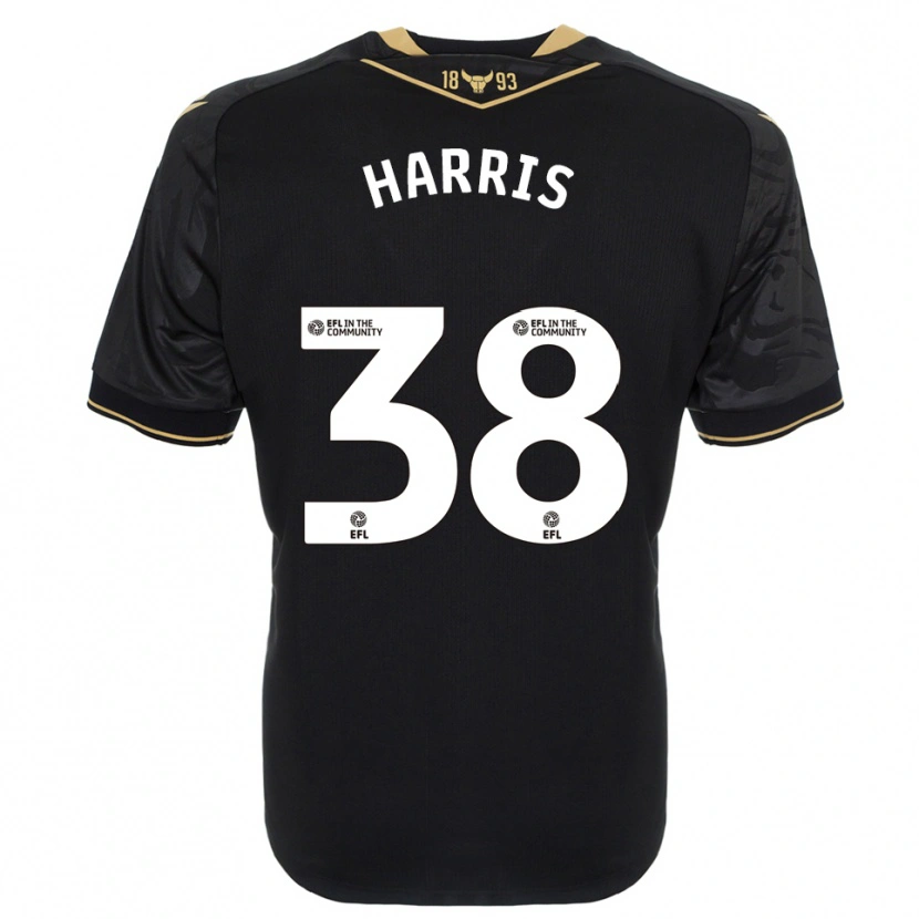 Danxen Damen Luke Harris #38 Schwarz Gold Auswärtstrikot Trikot 2025/26 T-Shirt
