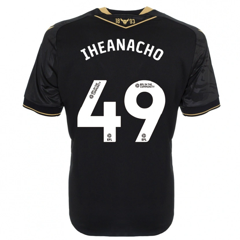 Danxen Damen Josh Iheanacho #49 Schwarz Gold Auswärtstrikot Trikot 2025/26 T-Shirt