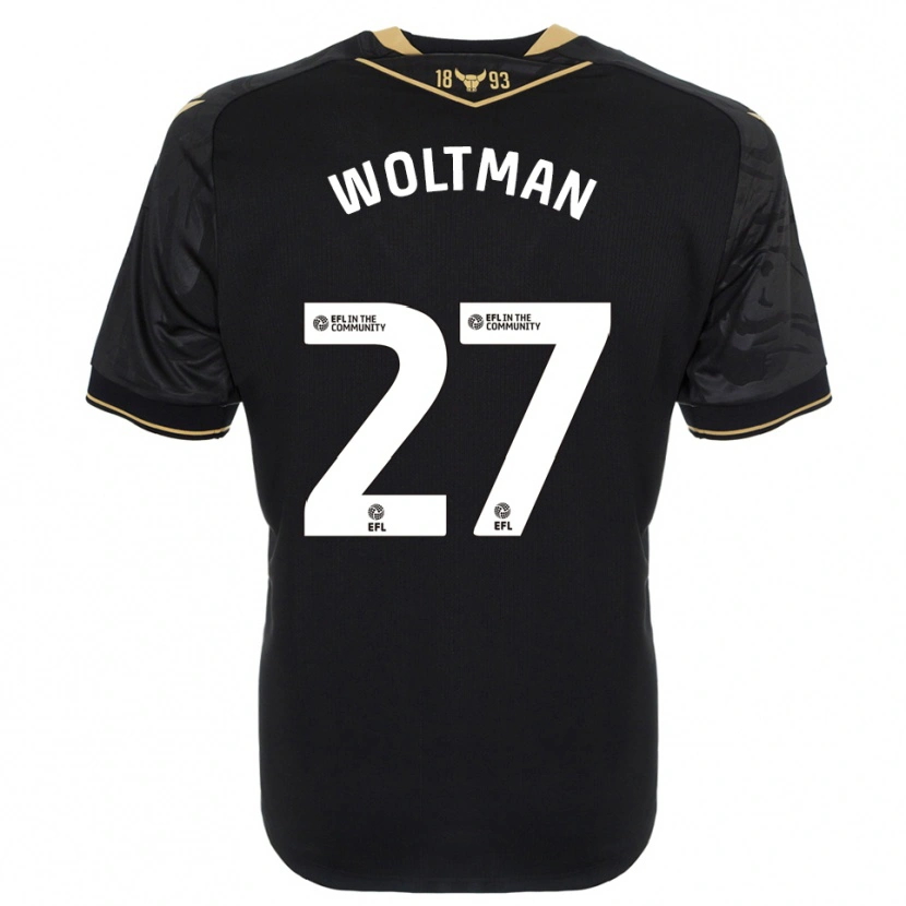 Danxen Damen Max Woltman #27 Schwarz Gold Auswärtstrikot Trikot 2025/26 T-Shirt