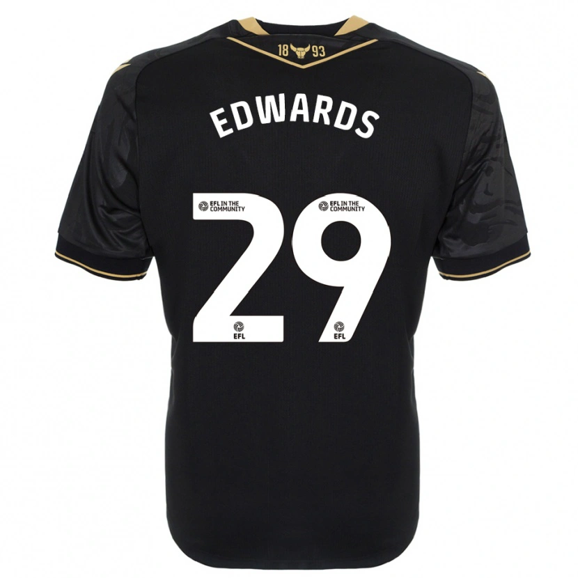 Danxen Damen Kyle Edwards #29 Schwarz Gold Auswärtstrikot Trikot 2025/26 T-Shirt