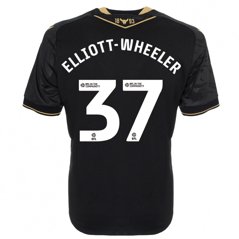 Danxen Damen Aidan Elliott-Wheeler #37 Schwarz Gold Auswärtstrikot Trikot 2025/26 T-Shirt