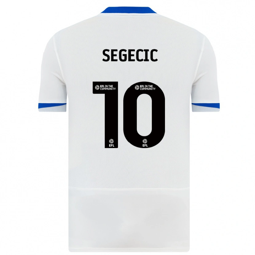 Danxen Damen Adrian Segecic #10 Weiß Schwarz Auswärtstrikot Trikot 2025/26 T-Shirt