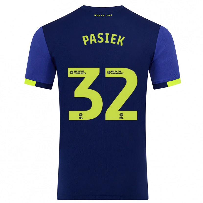 Danxen Damen Kacper Pasiek #32 Marine Gelb Auswärtstrikot Trikot 2025/26 T-Shirt