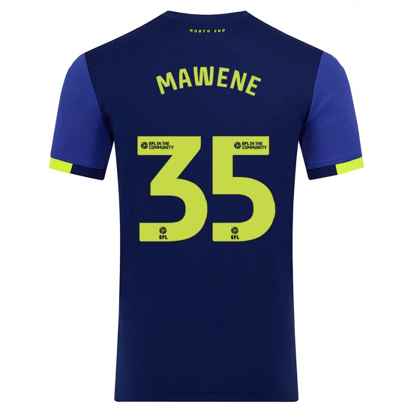 Danxen Damen Noah Mawene #35 Marine Gelb Auswärtstrikot Trikot 2025/26 T-Shirt