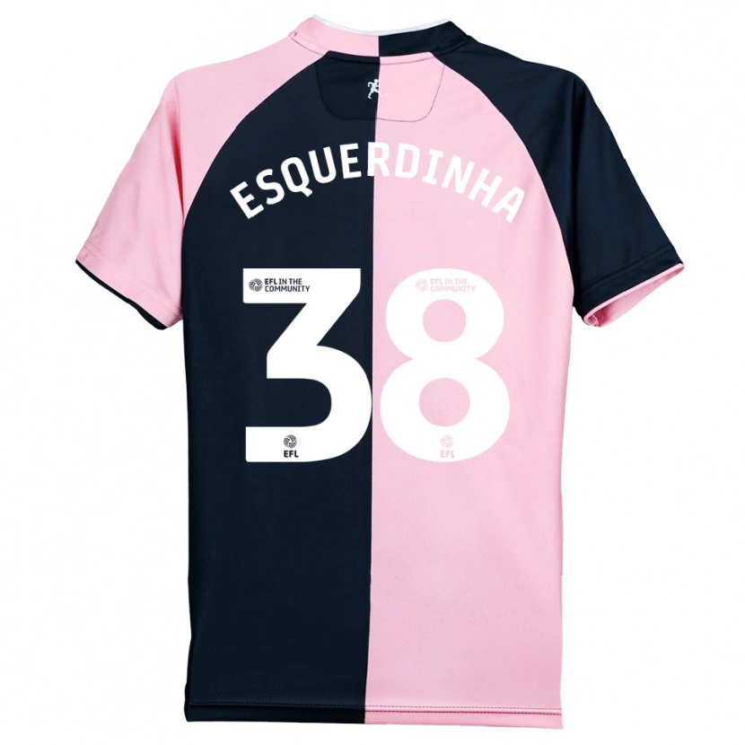 Danxen Damen Esquerdinha #38 Pink Schwarz Auswärtstrikot Trikot 2025/26 T-Shirt