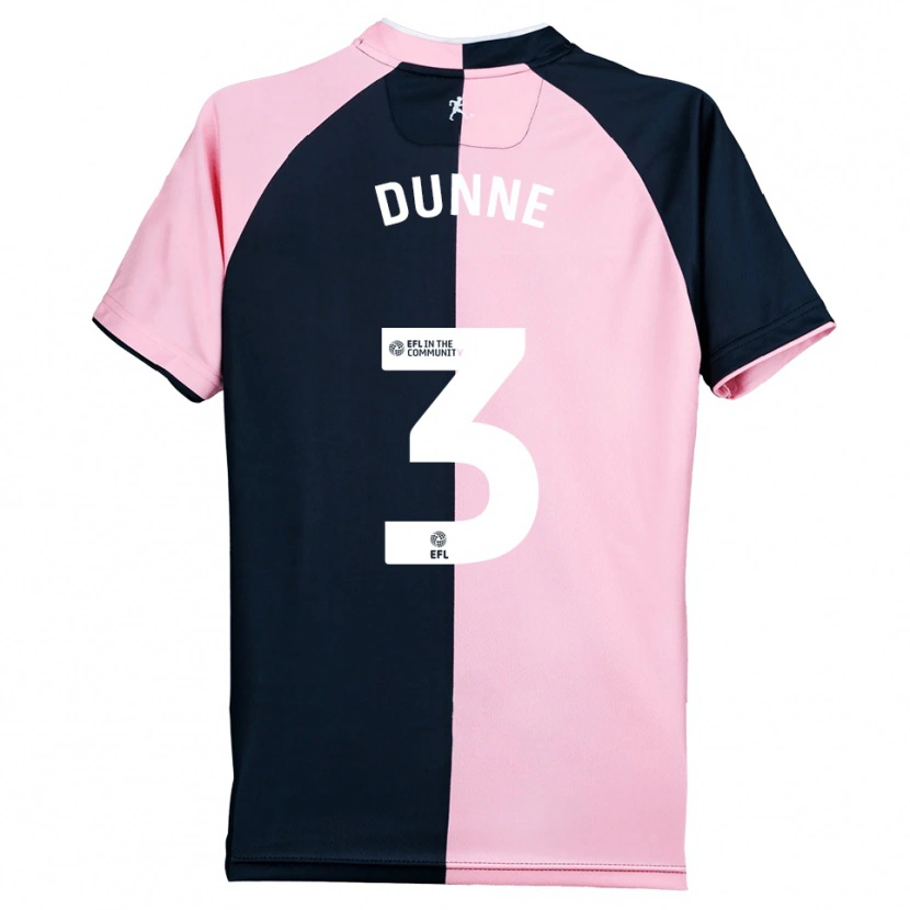 Danxen Damen Jimmy Dunne #3 Pink Schwarz Auswärtstrikot Trikot 2025/26 T-Shirt