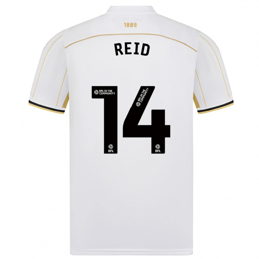 Danxen Damen Aaron Reid #14 Weiß Gold Auswärtstrikot Trikot 2025/26 T-Shirt