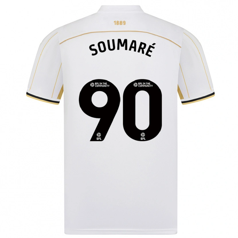 Danxen Damen Djibril Soumaré #90 Weiß Gold Auswärtstrikot Trikot 2025/26 T-Shirt
