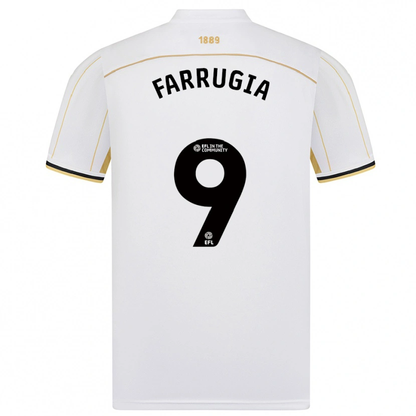 Danxen Damen Maria Farrugia #9 Weiß Gold Auswärtstrikot Trikot 2025/26 T-Shirt