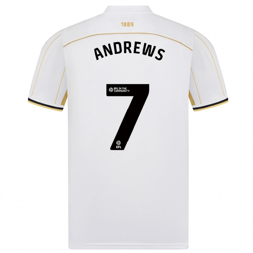 Danxen Damen Amy Andrews #7 Weiß Gold Auswärtstrikot Trikot 2025/26 T-Shirt
