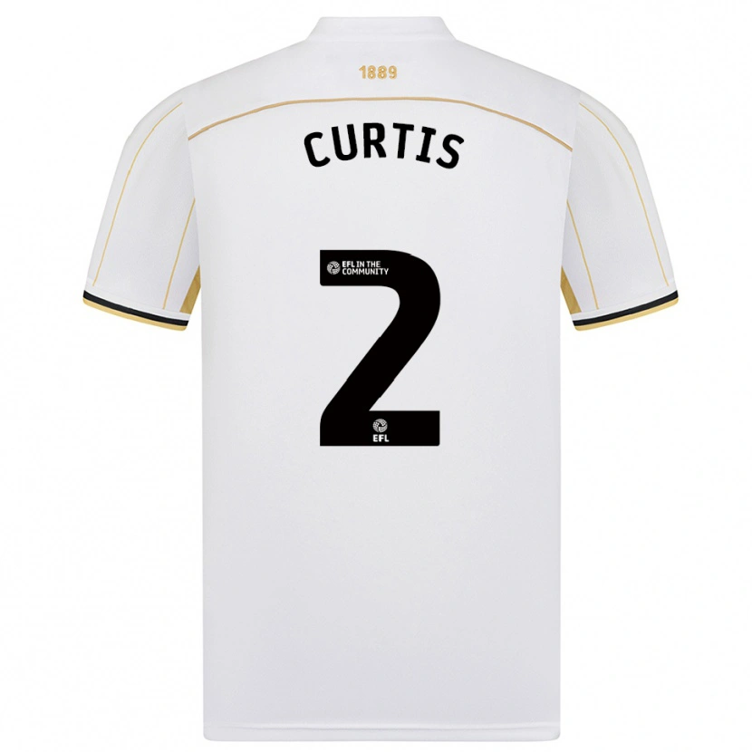 Danxen Damen Sam Curtis #2 Weiß Gold Auswärtstrikot Trikot 2025/26 T-Shirt