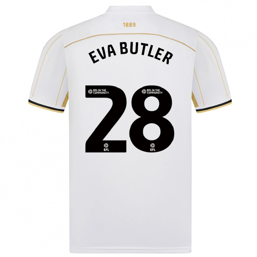 Danxen Damen Eva Butler #28 Weiß Gold Auswärtstrikot Trikot 2025/26 T-Shirt