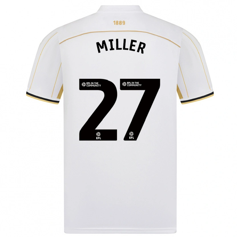 Danxen Damen Lara Miller #27 Weiß Gold Auswärtstrikot Trikot 2025/26 T-Shirt