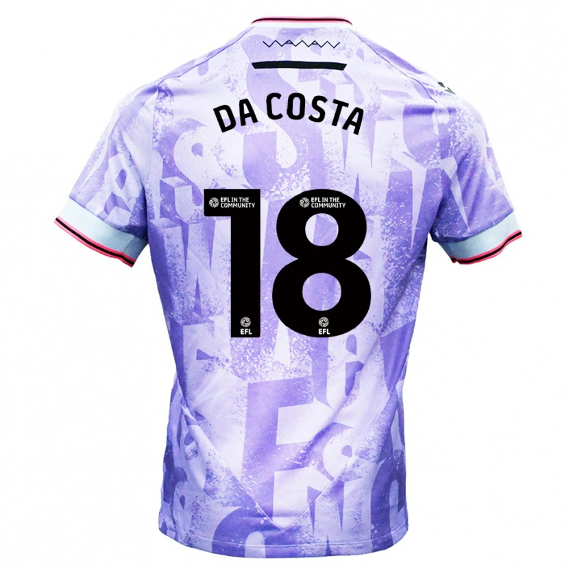 Danxen Damen Daniel Da Costa #18 Lila Weiß Auswärtstrikot Trikot 2025/26 T-Shirt