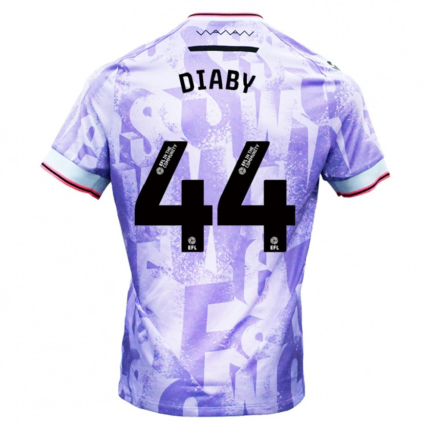 Danxen Damen Momo Diaby #44 Lila Weiß Auswärtstrikot Trikot 2025/26 T-Shirt