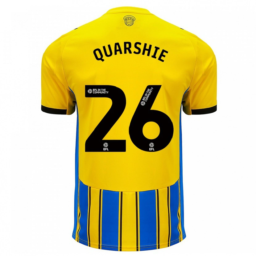 Danxen Damen Joshua Quarshie #26 Blau Gelb Auswärtstrikot Trikot 2025/26 T-Shirt