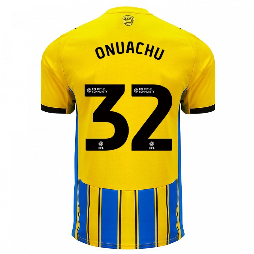 Danxen Damen Paul Onuachu #32 Blau Gelb Auswärtstrikot Trikot 2025/26 T-Shirt