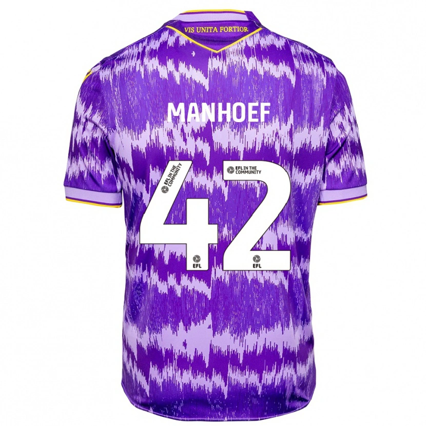 Danxen Damen Million Manhoef #42 Lila Gelb Auswärtstrikot Trikot 2025/26 T-Shirt