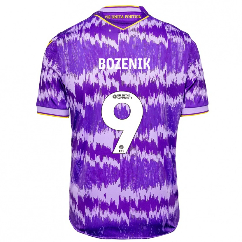 Danxen Damen Róbert Boženík #9 Lila Gelb Auswärtstrikot Trikot 2025/26 T-Shirt