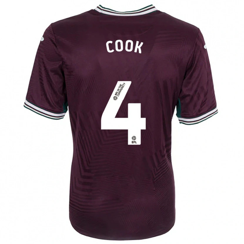 Danxen Damen Jacob Cook #4 Rostrot Weiß Auswärtstrikot Trikot 2025/26 T-Shirt