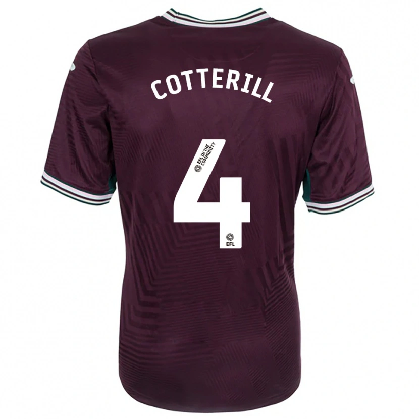 Danxen Damen Joel Cotterill #4 Rostrot Weiß Auswärtstrikot Trikot 2025/26 T-Shirt