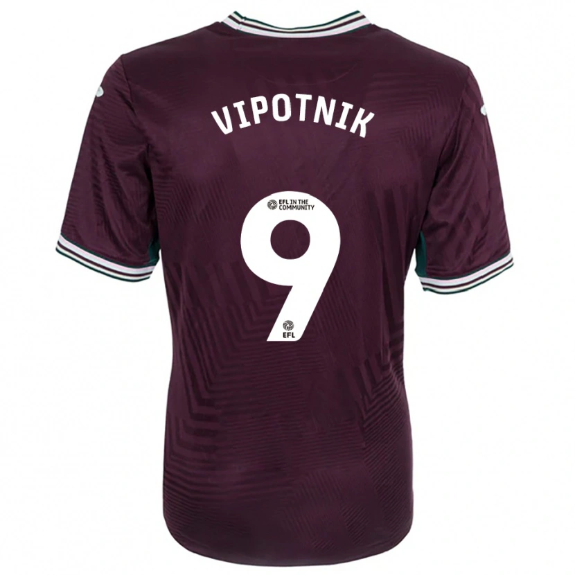 Danxen Damen Zan Vipotnik #9 Rostrot Weiß Auswärtstrikot Trikot 2025/26 T-Shirt