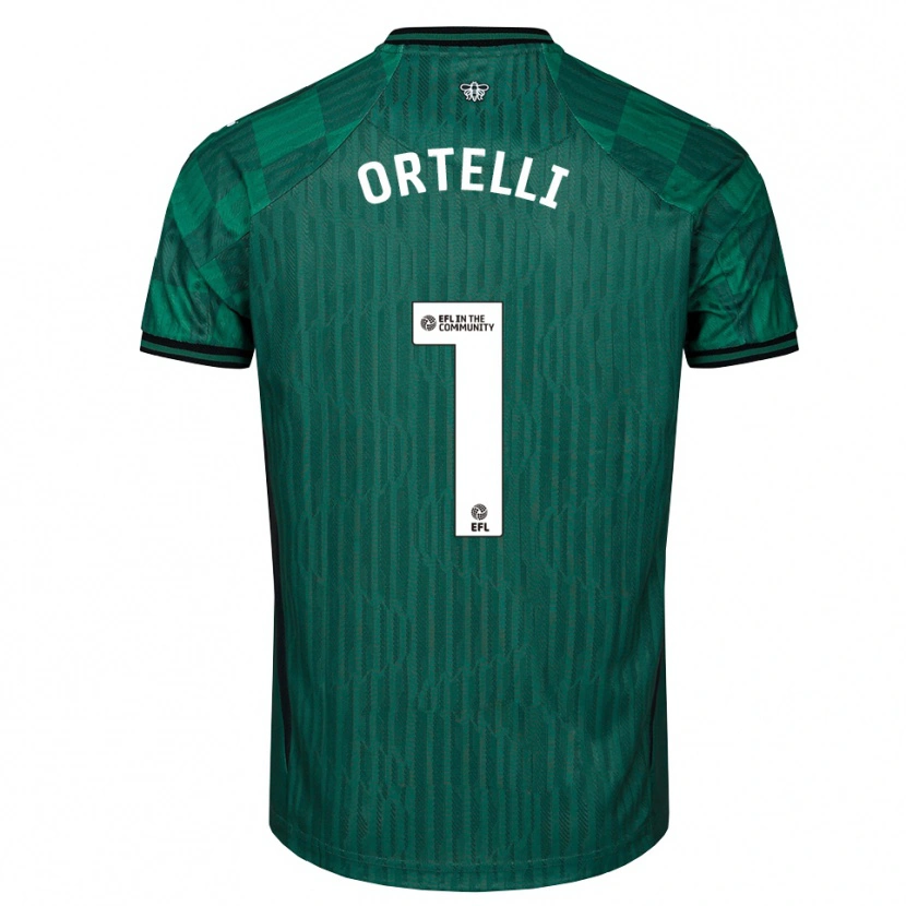 Danxen Damen Gabriel Ortelli #1 Grün Schwarz Auswärtstrikot Trikot 2025/26 T-Shirt